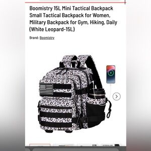 Boomistry White Leopard Tactical Backpack